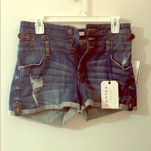 Classic Fitted High Rise Jean Shorts